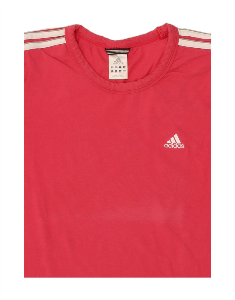 ADIDAS Womens Top Long Sleeve UK 16 Large  Pink Cotton Vintage Adidas and Second-Hand Adidas from Messina Hembry 