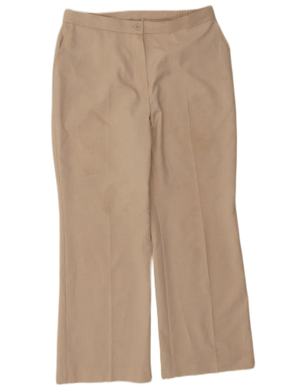 Marks & Spencer Womens Short Casual Trousers UK 14 Large W34 L28 Beige