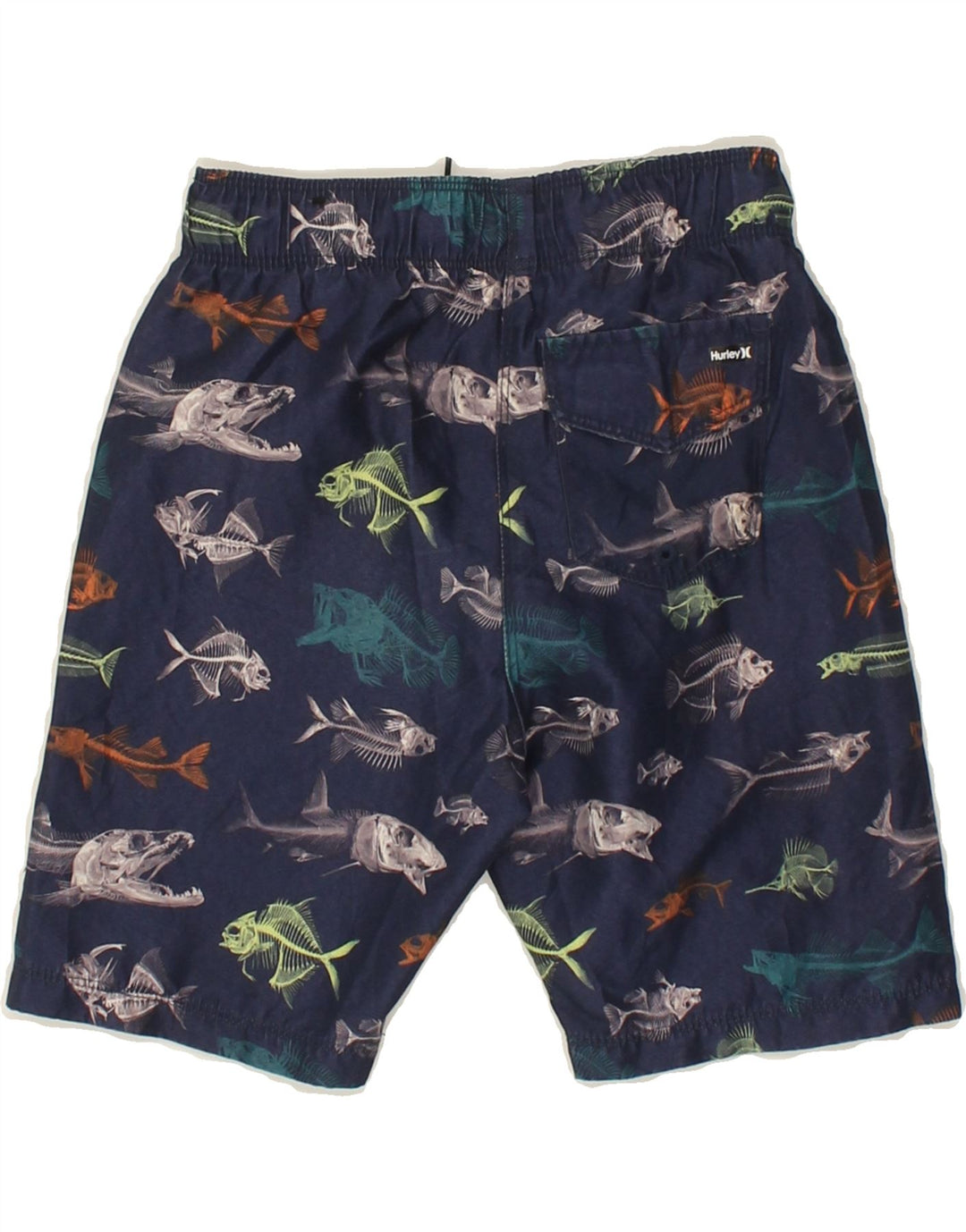 HURLEY Boys Graphic Sport Shorts 5-6 Years Navy Blue Polyester Fish Vintage Hurley and Second-Hand Hurley from Messina Hembry 
