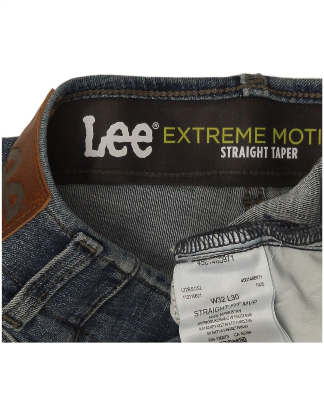 Lee Mens Flex Tapered Straight Jeans W32 L30 Blue Cotton