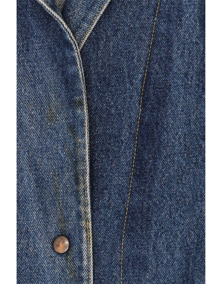 Vintage Womens Oversized 2 Button Denim Blazer Jacket UK 18 XL Blue