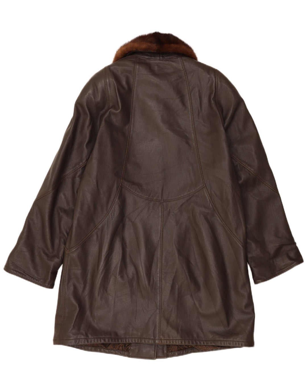 Vintage Womens Overcoat UK 18 XL Brown