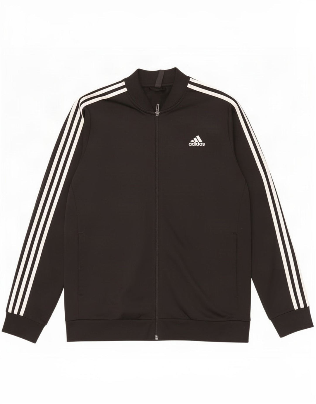 Adidas Mens Tracksuit Top Jacket Large Black Polyester