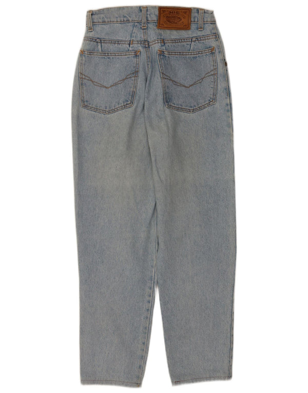 H.I.S Womens High Waist Tapered Jeans W24 L26 Blue