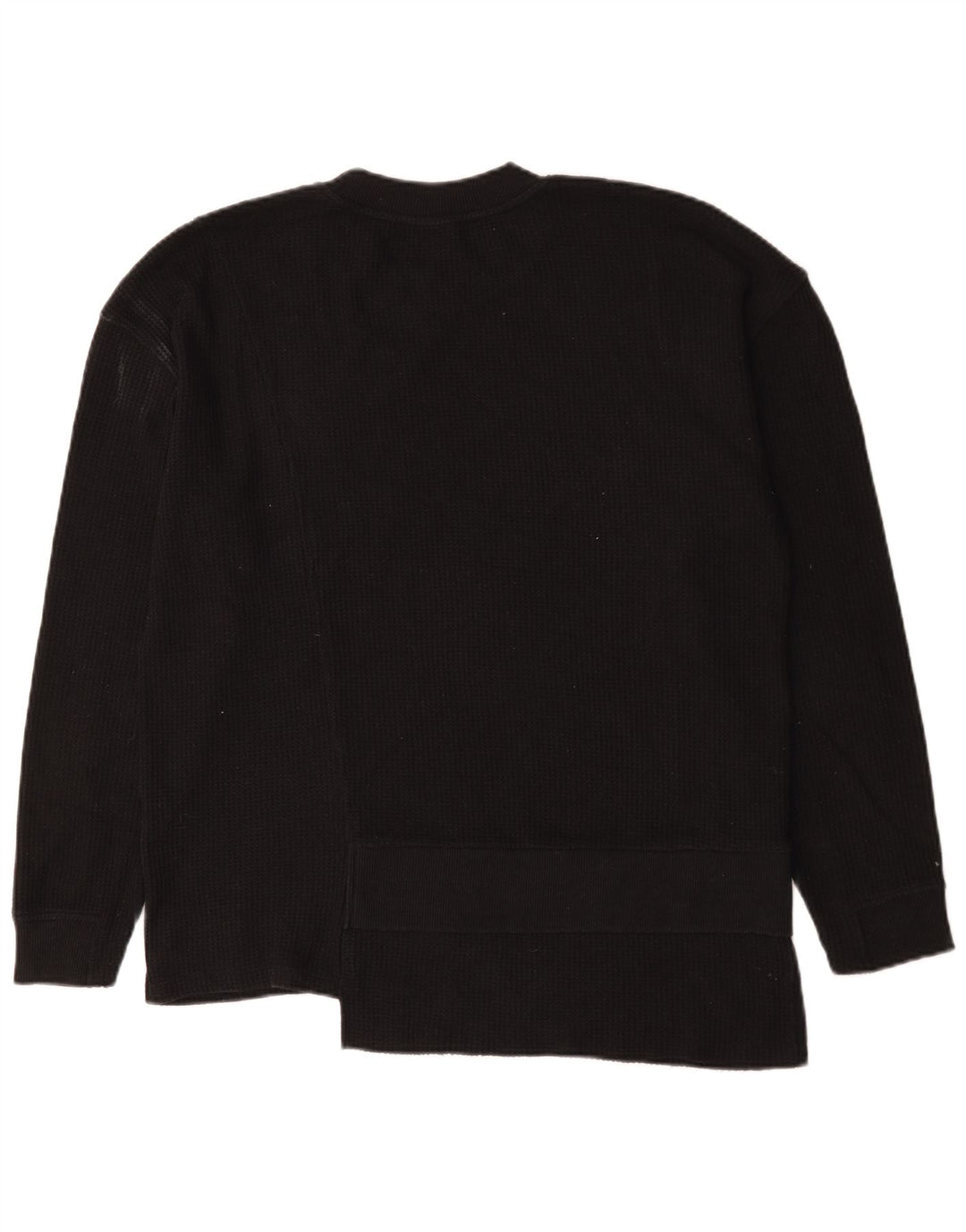 Zara Mens Crew Neck Jumper Sweater Medium Black Cotton