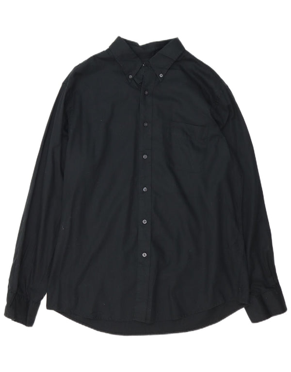 DOCKERS Mens Shirt Size 16 16 1/2 Large Black Cotton