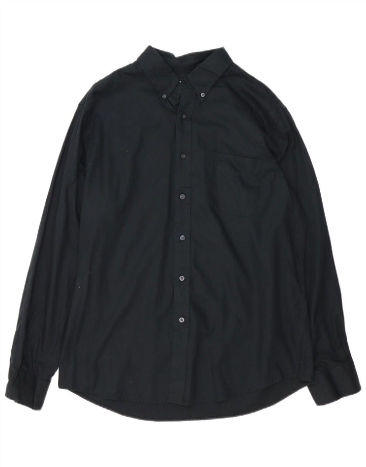 DOCKERS Mens Shirt Size 16 16 1/2 Large Black Cotton