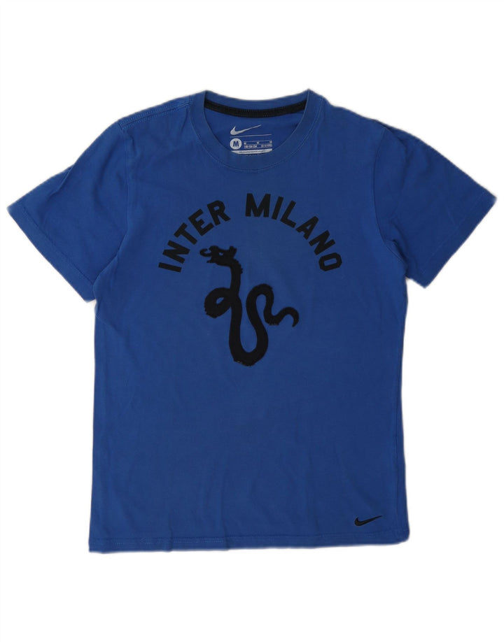 Nike Boys Inter Milan Graphic T-Shirt Top 10-11 Years Medium Blue Cotton