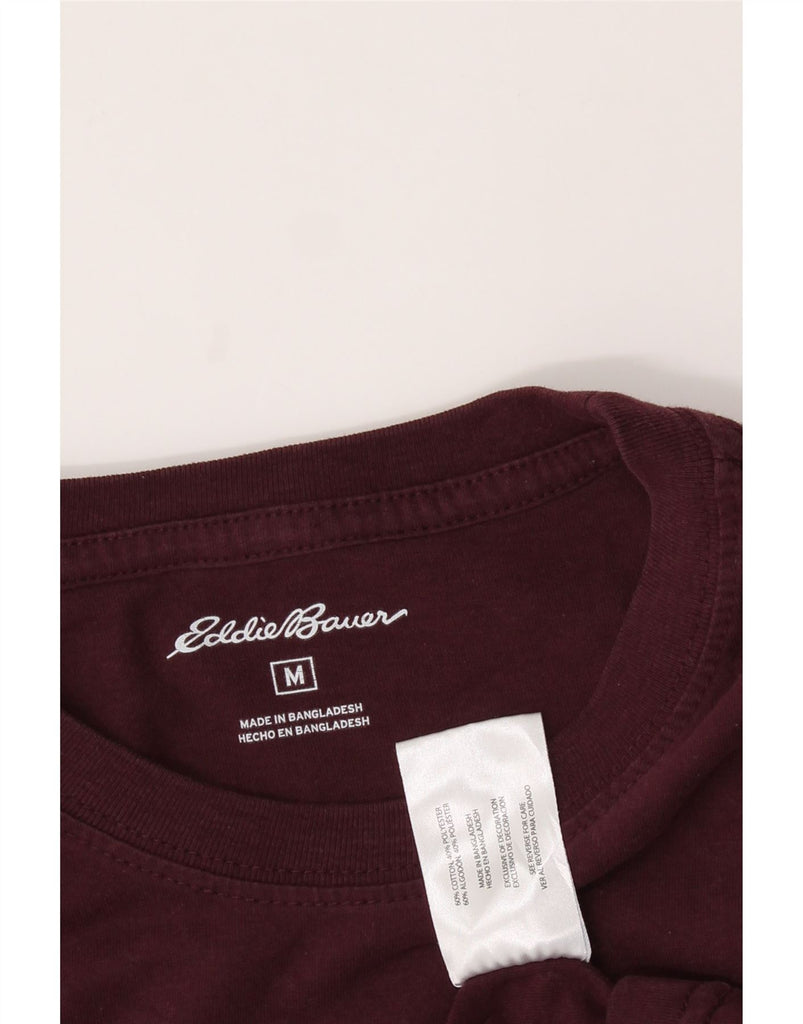 EDDIE BAUER Mens Top Long Sleeve Medium Burgundy Cotton Vintage Eddie Bauer and Second-Hand Eddie Bauer from Messina Hembry 