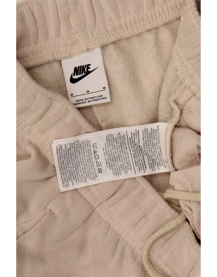 Nike Womens Tracksuit Trousers UK 14 Medium  Beige Cotton