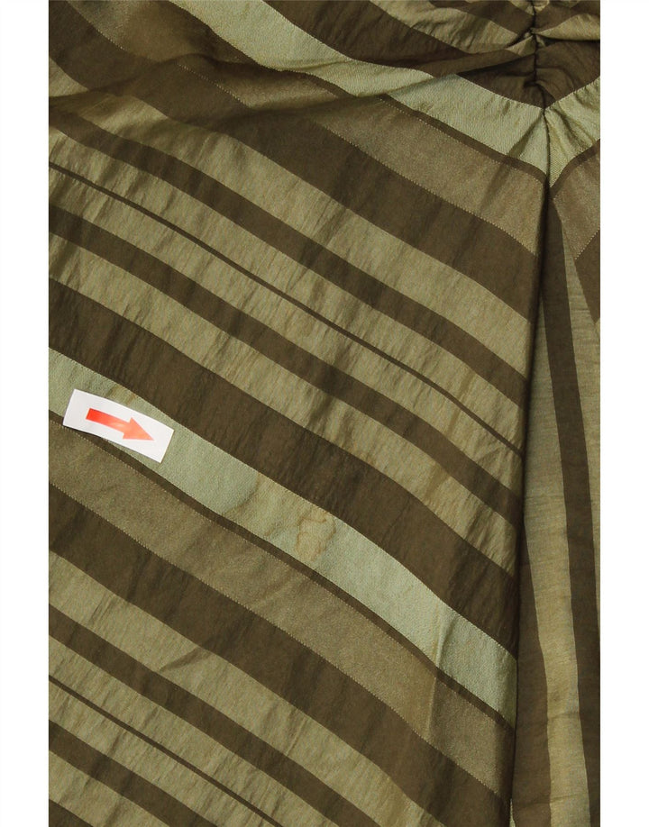 Sasha Womens Asymmetrical Skirt UK 12 Medium W32  Green Striped Polyester