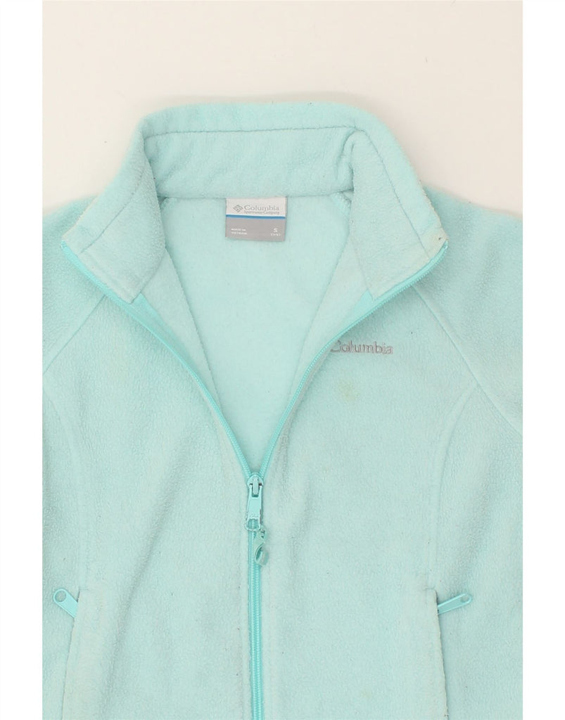 COLUMBIA Boys Fleece Jacket 7-8 Years Small  Turquoise Polyester | Vintage Columbia | Thrift | Second-Hand Columbia | Used Clothing | Messina Hembry 