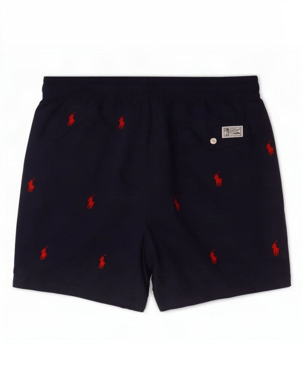 Polo Ralph Lauren Mens Graphic Swimming Shorts Medium Navy Blue Nylon