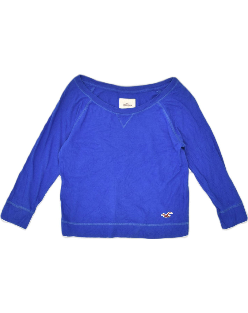 HOLLISTER Womens Top Long Sleeve UK 6 XS Blue Cotton | Vintage Hollister | Thrift | Second-Hand Hollister | Used Clothing | Messina Hembry 