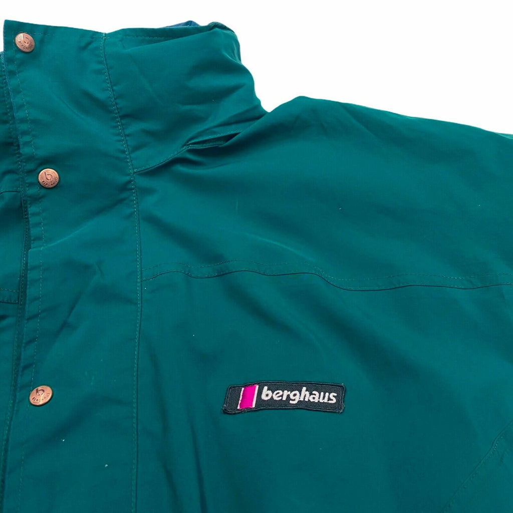 Berghaus Rain Coat | Vintage 90s Sports Activewear Hiking Climb Green Jacket VTG | Vintage Messina Hembry | Thrift | Second-Hand Messina Hembry | Used Clothing | Messina Hembry 
