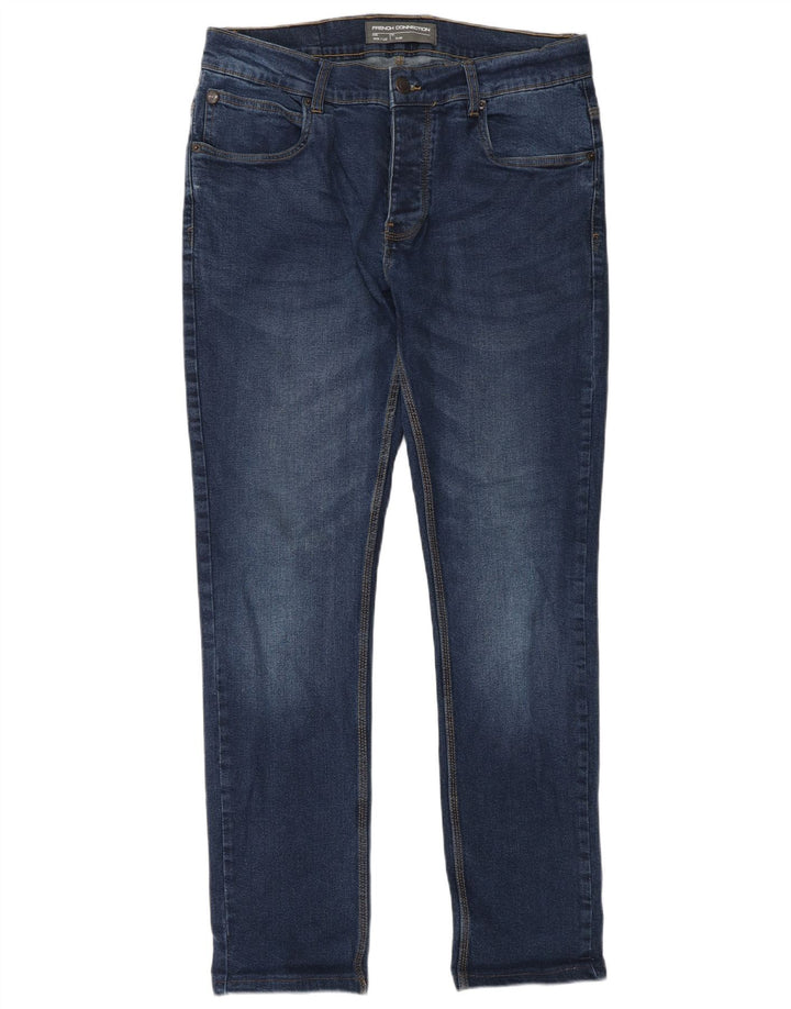 French Connection Mens Slim Jeans W34 L32 Blue Cotton