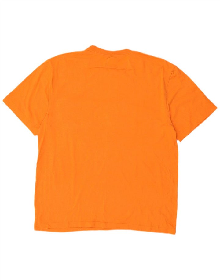 WRANGLER Mens T-Shirt Top UK 46/48 XL Orange Polyester