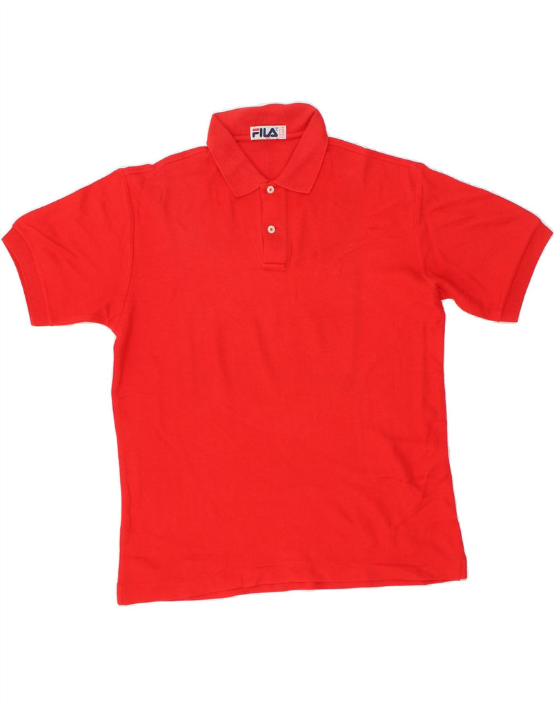 FILA Mens Polo Shirt IT 48 Medium Red Cotton | Vintage Fila | Thrift | Second-Hand Fila | Used Clothing | Messina Hembry 