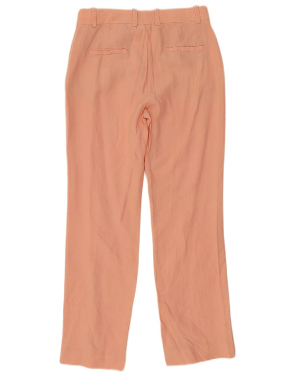 Zara Womens Straight Chino Trousers XS W25 L27 Orange Viscose