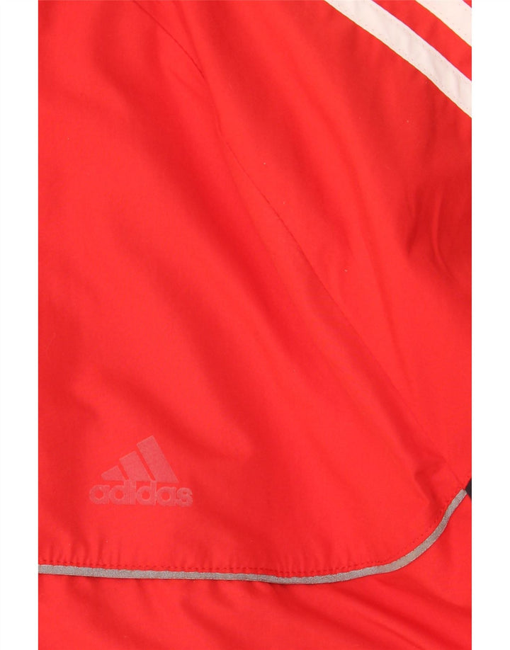ADIDAS Mens Rain Jacket UK 46/48 XL Red Colourblock Polyester