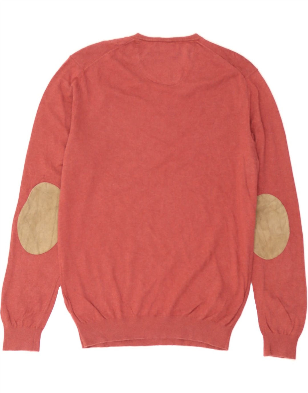 MASSIMO DUTTI Mens V-Neck Jumper Sweater Large Red Cotton Vintage Massimo Dutti and Second-Hand Massimo Dutti from Messina Hembry 