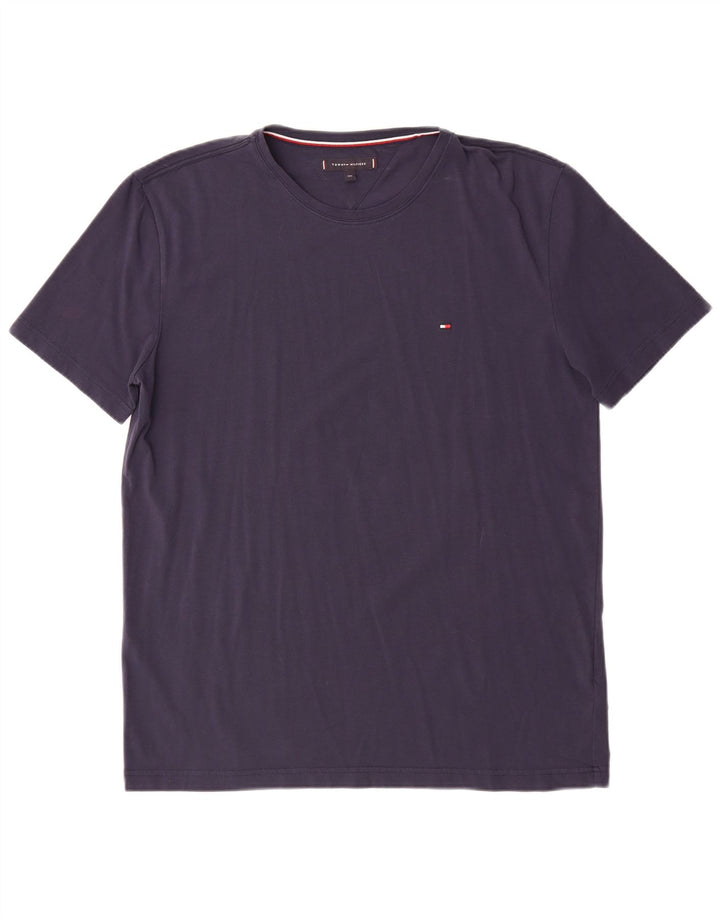 TOMMY HILFIGER Mens T-Shirt 2XL Navy Blue Cotton