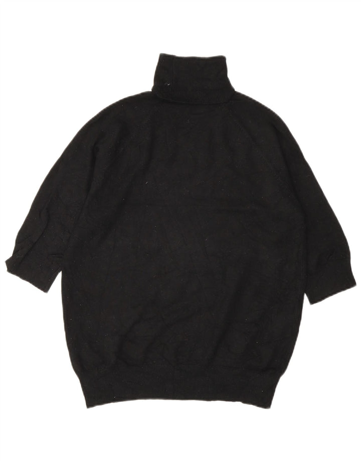 Zara Womens Roll Neck Jumper Sweater UK 14 Medium Black
