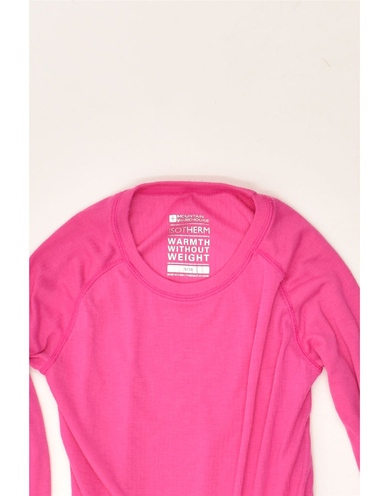 MOUNTAIN WAREHOUSE Girls Top Long Sleeve 9-10 Years Pink Polyester | Vintage Mountain Warehouse | Thrift | Second-Hand Mountain Warehouse | Used Clothing | Messina Hembry 