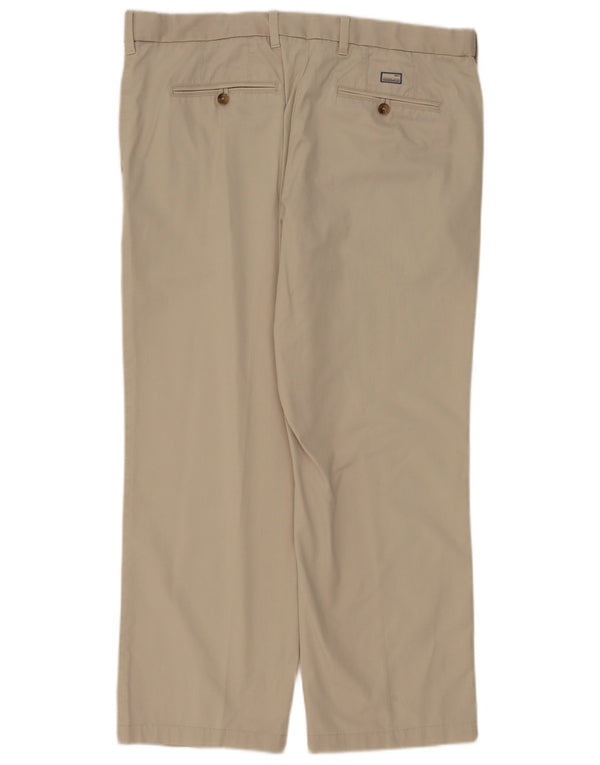 Marks & Spencer Mens Blue Harbour Straight Chino Trousers W38 L29 Beige