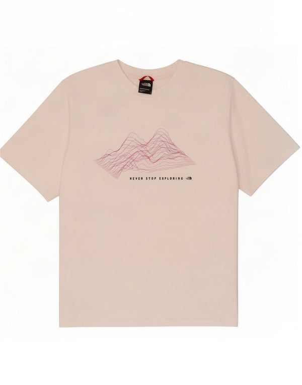 The North Face Womens Graphic T-Shirt Top UK 16 Large White Cotton