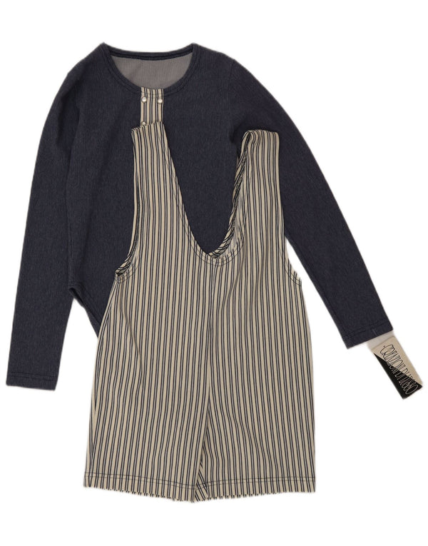 Vintage Womens 2 Piece Set UK 8 Small Blue Striped