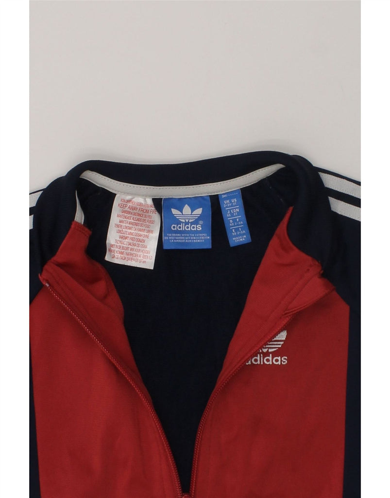 ADIDAS Boys Tracksuit Top Jacket 2-3 Years Navy Blue Colourblock Polyester | Vintage Adidas | Thrift | Second-Hand Adidas | Used Clothing | Messina Hembry 