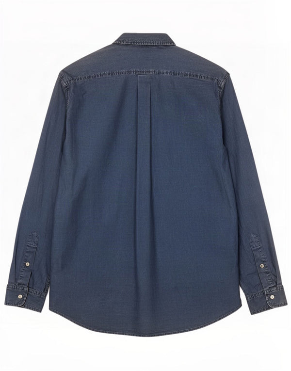 Murphy & Nye Mens Marine Heritage Shirt Large Navy Blue Cotton