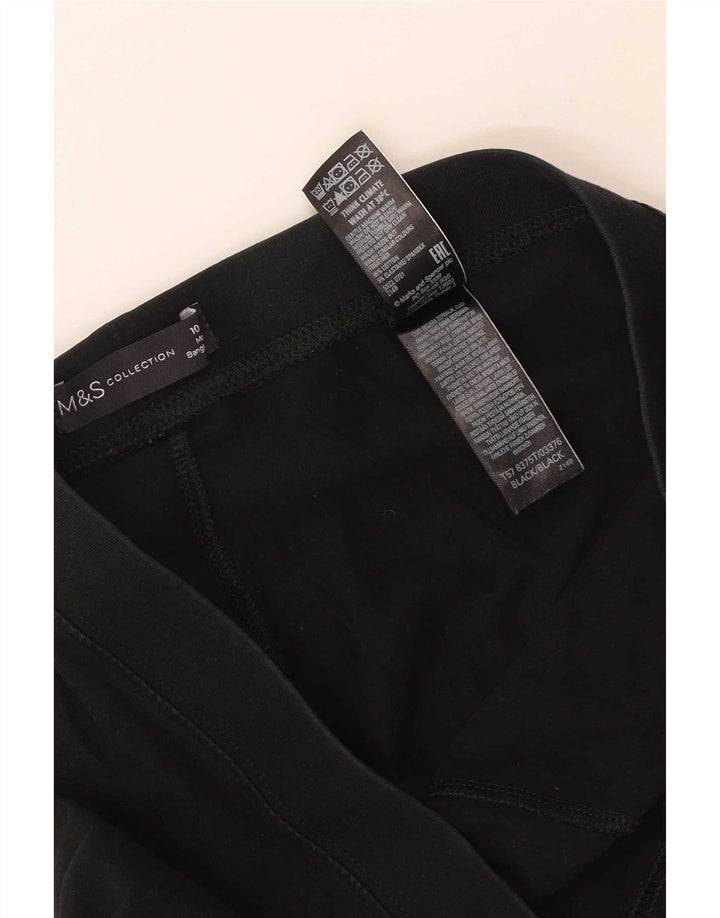 Marks & Spencer Womens Leggings UK 10 Small Black Cotton