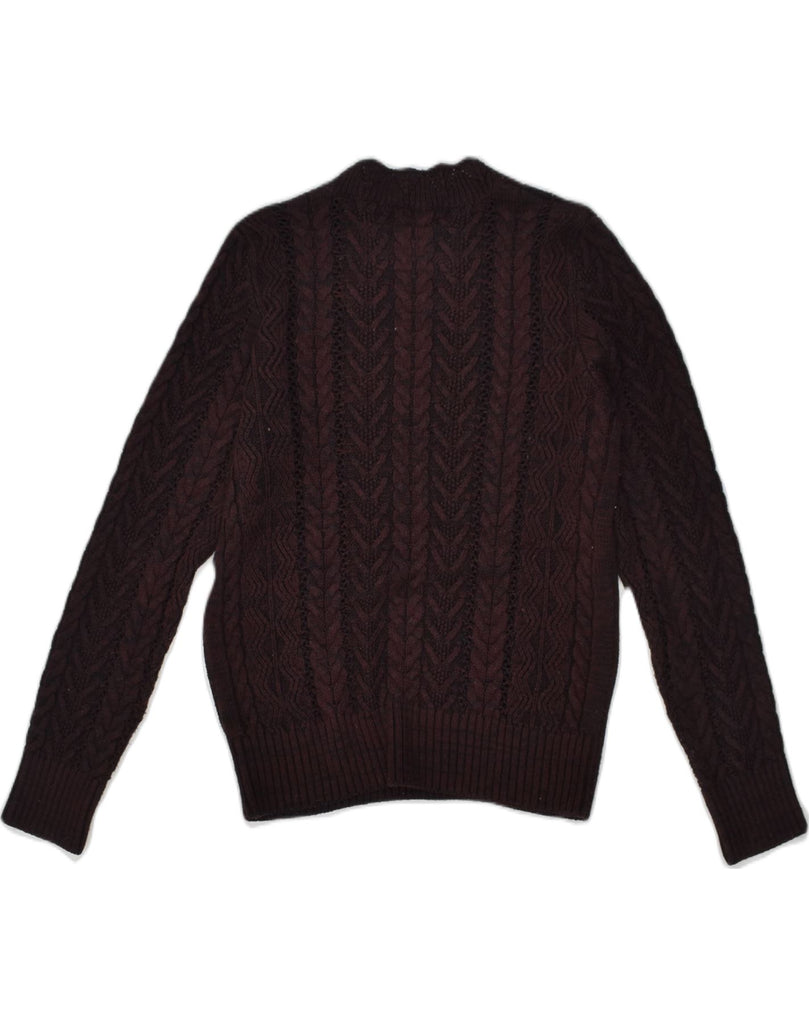 SUPERDRY Womens Crew Neck Jumper Sweater UK 12 Medium Brown Acrylic | Vintage Superdry | Thrift | Second-Hand Superdry | Used Clothing | Messina Hembry 