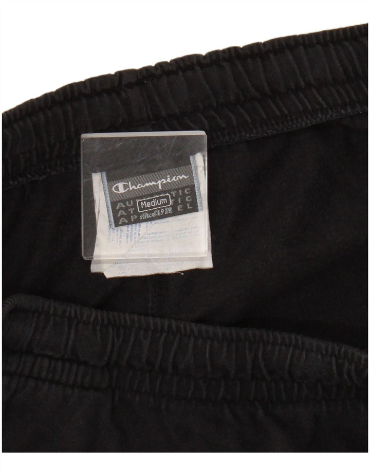 Champion Mens Tracksuit Trousers Medium  Black Cotton