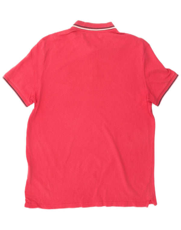 DIADORA Mens Polo Shirt 2XL Pink Cotton