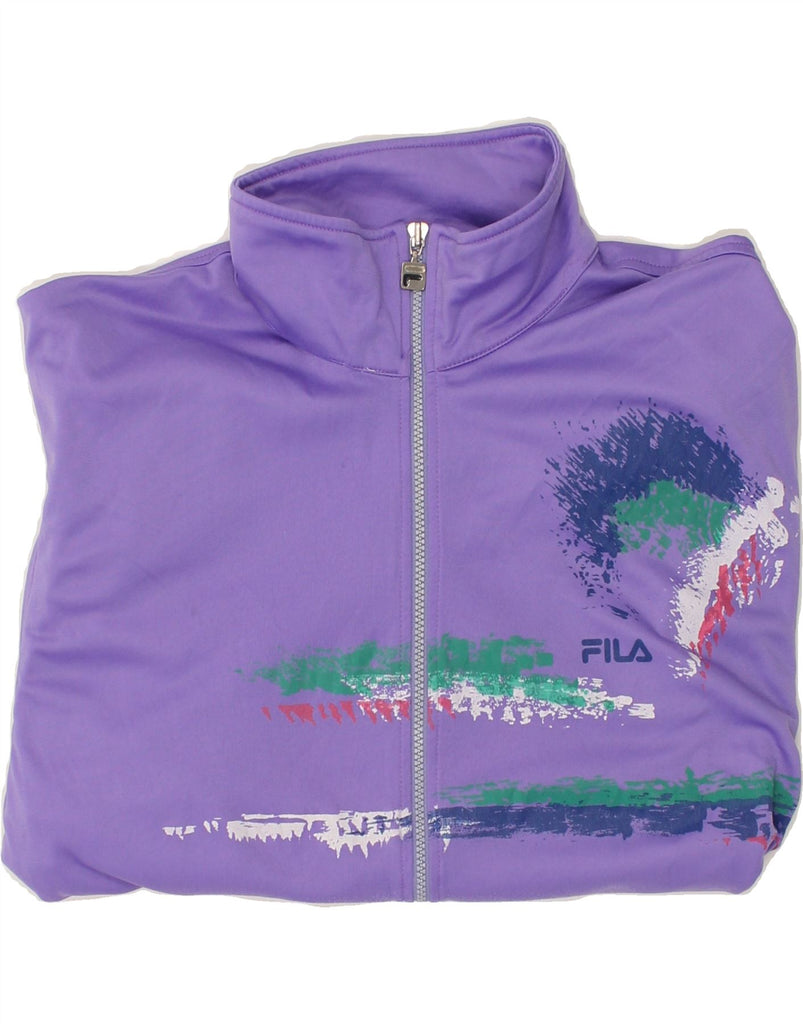 FILA Mens Tracksuit Top Jacket IT 52 Large Purple | Vintage Fila | Thrift | Second-Hand Fila | Used Clothing | Messina Hembry 