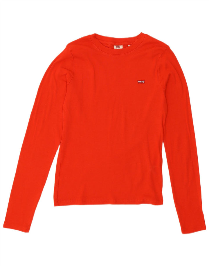 Levi's Womens Top Long Sleeve UK 12 Medium Red