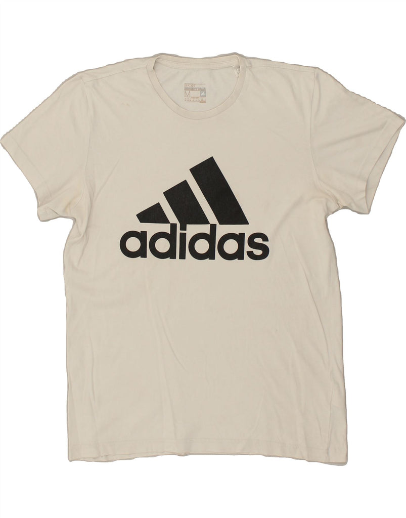 ADIDAS Mens Graphic T-Shirt Top Medium White Cotton | Vintage Adidas | Thrift | Second-Hand Adidas | Used Clothing | Messina Hembry 