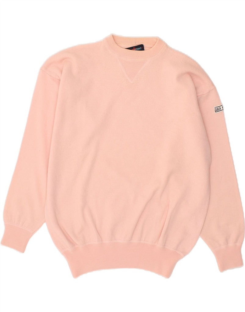 LES COPAINS Mens Crew Neck Jumper Sweater IT 52 Large Pink Wool | Vintage Les Copains | Thrift | Second-Hand Les Copains | Used Clothing | Messina Hembry 