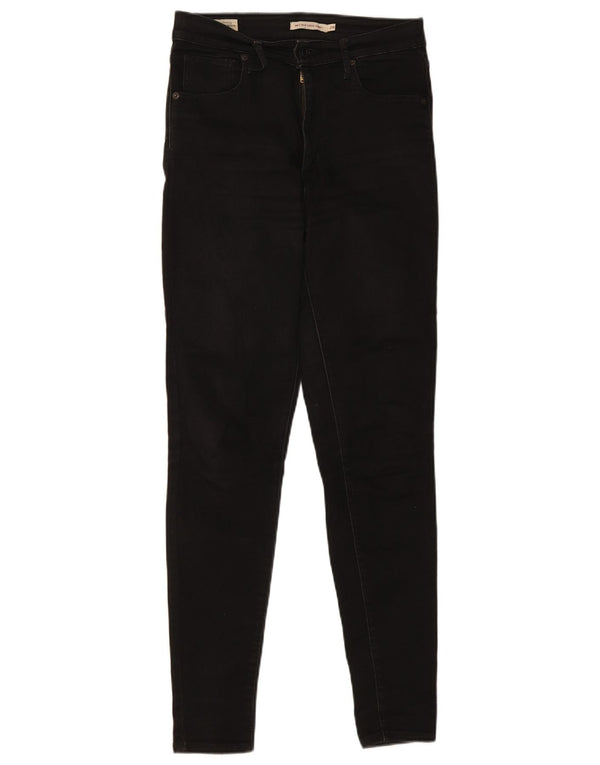 Levi's Womens Mile High Super Skinny Jeans W28 L30 Black Cotton