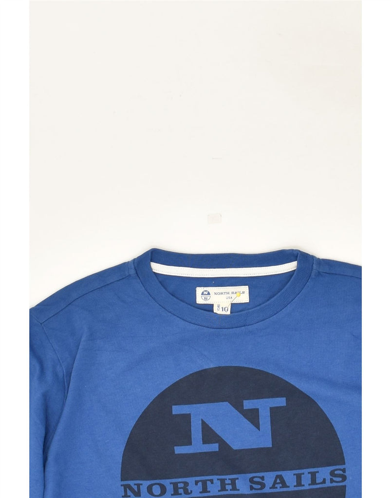 NORTH SAILS Boys Graphic Top Long Sleeve 9-10 Years Blue Cotton | Vintage North Sails | Thrift | Second-Hand North Sails | Used Clothing | Messina Hembry 