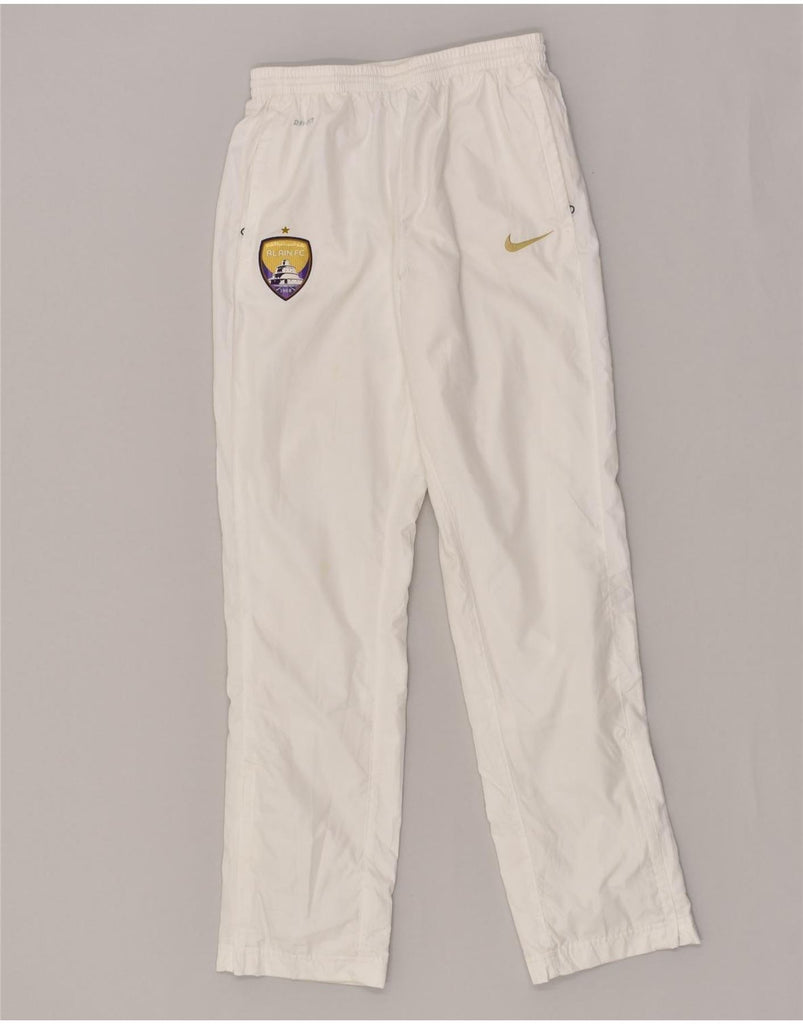 NIKE Boys Tracksuit Trousers 12-13 Years Large  Beige Polyester | Vintage Nike | Thrift | Second-Hand Nike | Used Clothing | Messina Hembry 