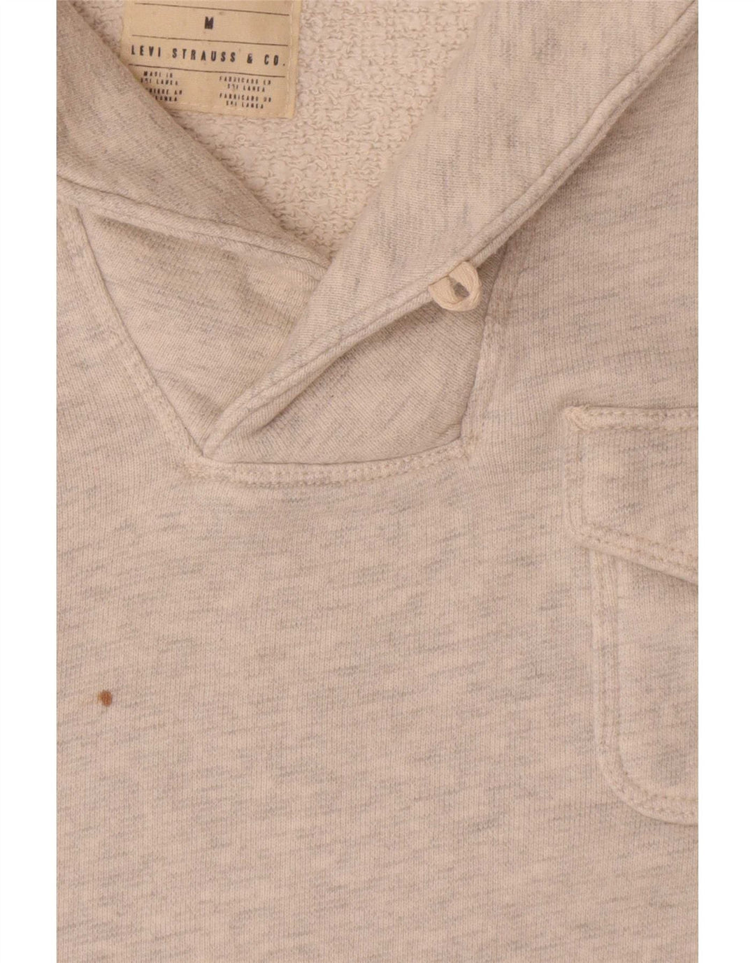 Levi's Mens Shawl Neck Sweatshirt Jumper Medium Grey Flecked Cotton
