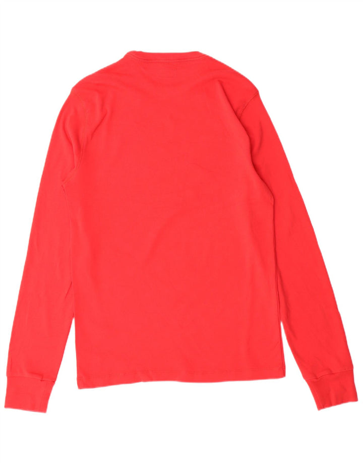J. Crew Mens Graphic Top Long Sleeve Medium Red Cotton