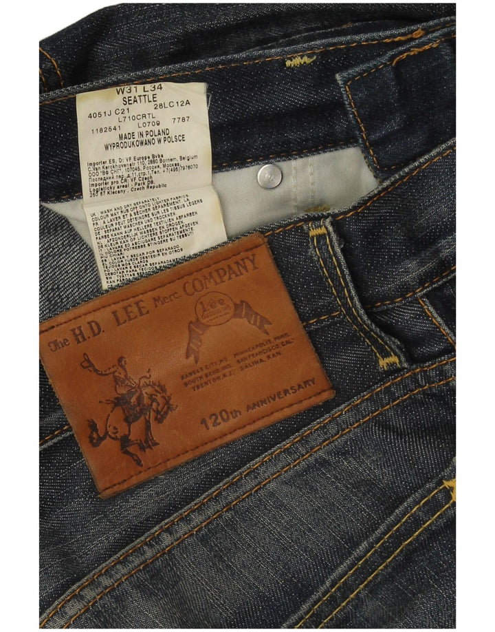 Lee Mens Seattle Straight Jeans W31 L30 Blue Cotton