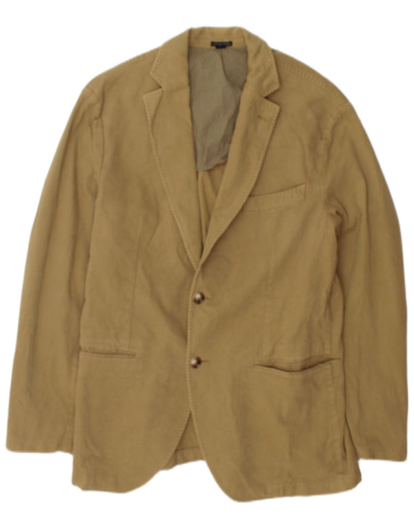 Massimo Dutti Mens 2 Button Blazer Jacket UK 36 Small Brown