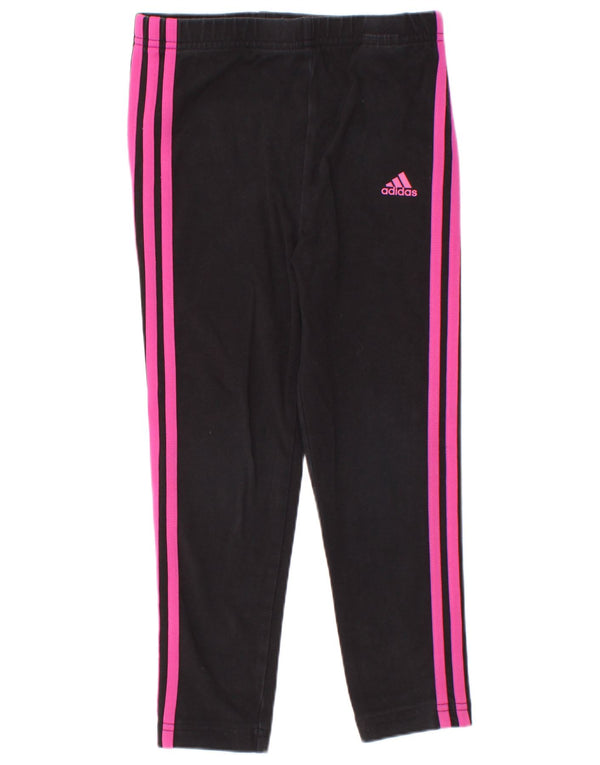Adidas Girls Leggings 3-4 Years Black Cotton