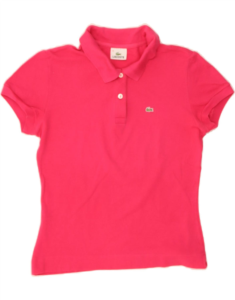 LACOSTE Womens Polo Shirt Size 42 Large Pink Cotton Vintage Lacoste and Second-Hand Lacoste from Messina Hembry 